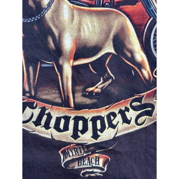 Orange County Choppers Brown Motorcycle Graphic T-Shirt Double Sided Sz M - Picture 5 of 9